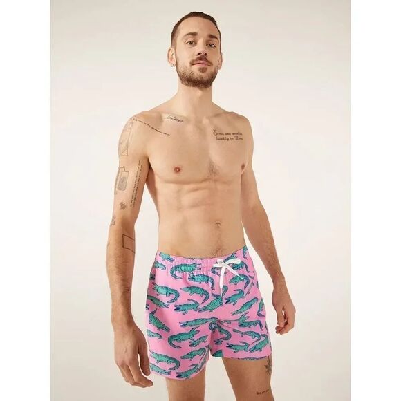Chubbies Classic Swim Trunk The Glades Pink Alligator 5.5” XXL - Picture 1 of 9